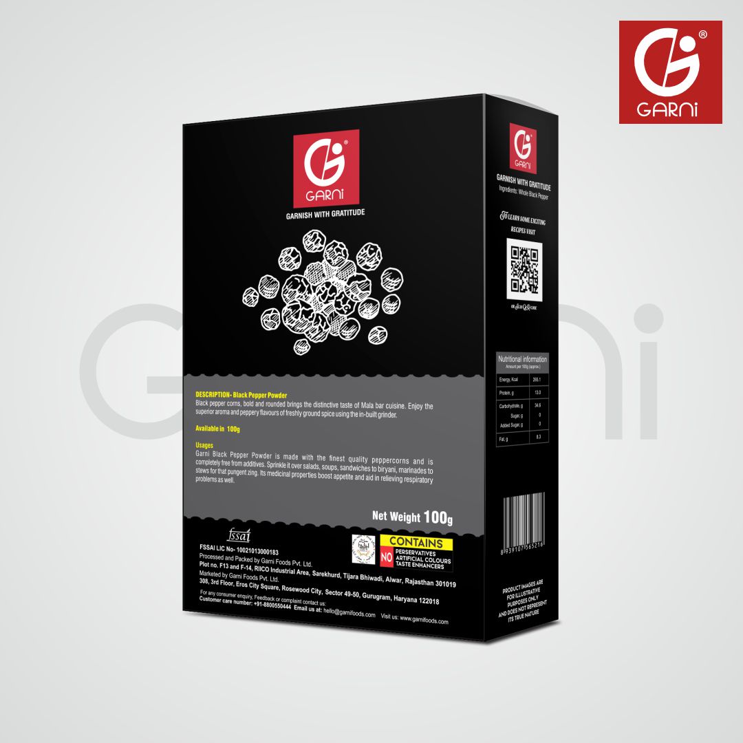 Garni Black Pepper Powder, 100G
