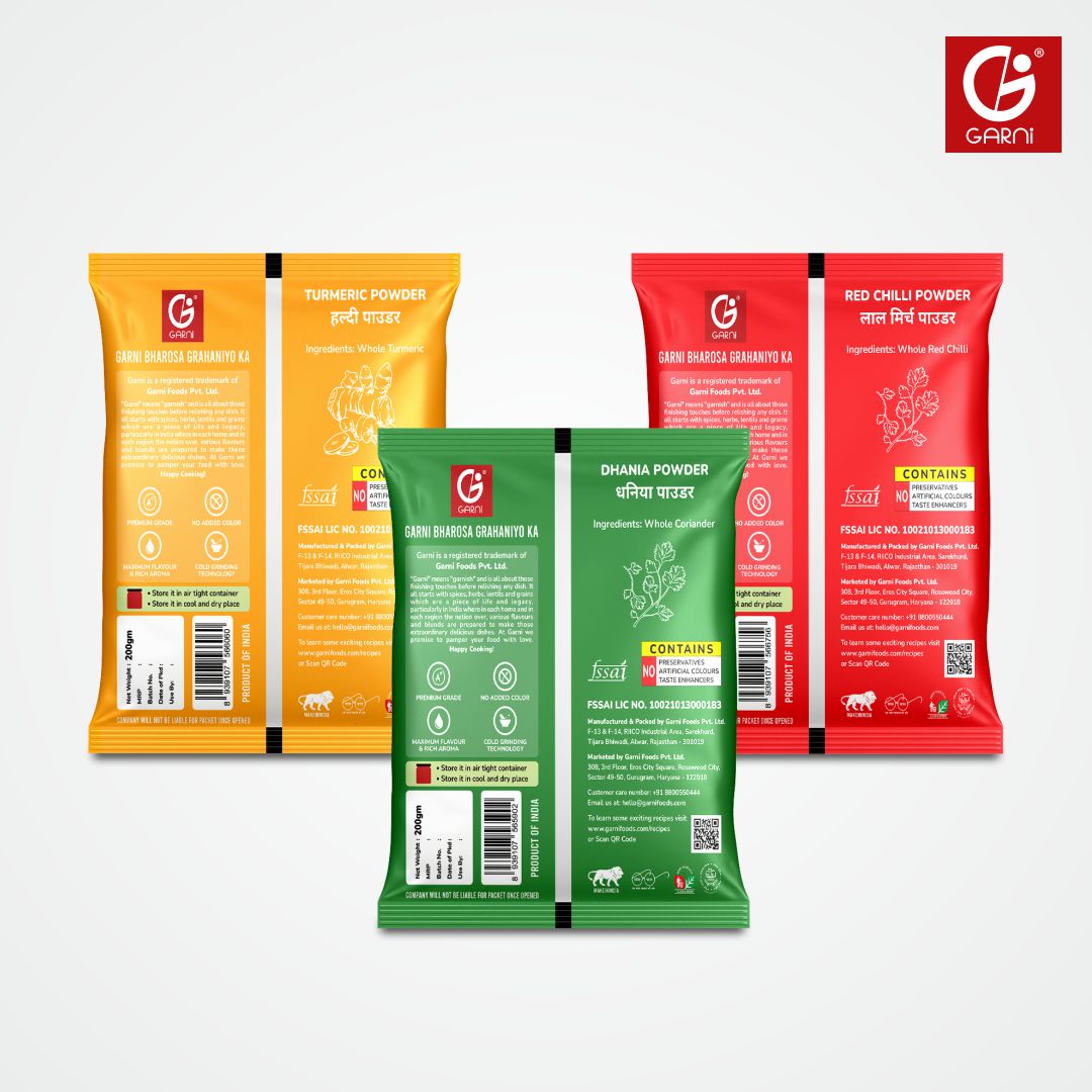 Haldi Powder, Red Chilli Powder & Coriander Powder | Cooking Essential Combo |  600 gm